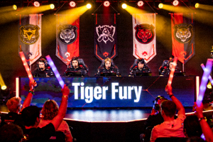 DOTA2战队Tiger Fury比赛现场