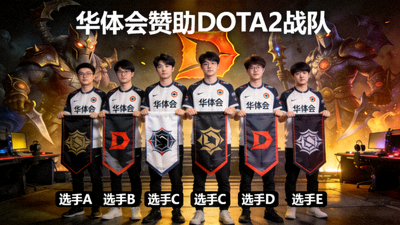 华体会赞助的DOTA2战队队员合影