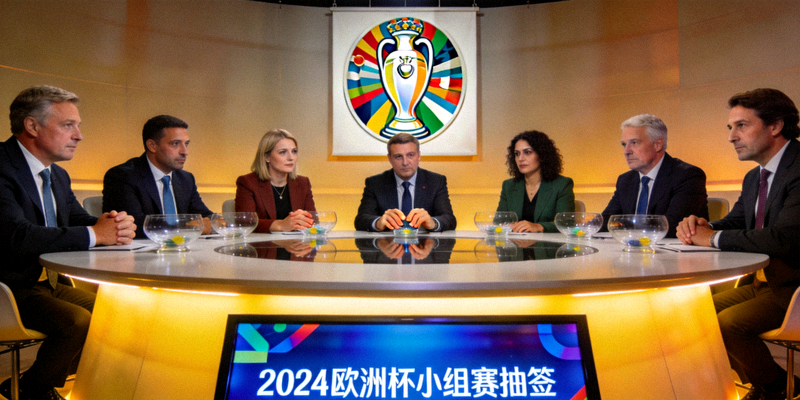 2024欧洲杯小组赛抽签仪式现场，各队代表紧张等待分组结果
